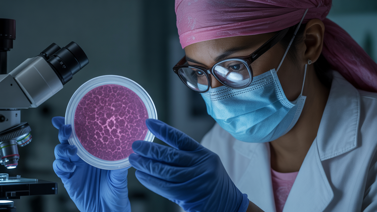 freepik somali doctor examining a breast cancer cell sampl 25801